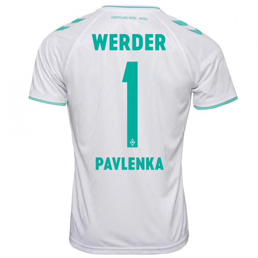 Kinder Fußball Jiri Pavlenka #1 Weiß Auswärtstrikot Trikot 2023/24 T-Shirt Luxemburg