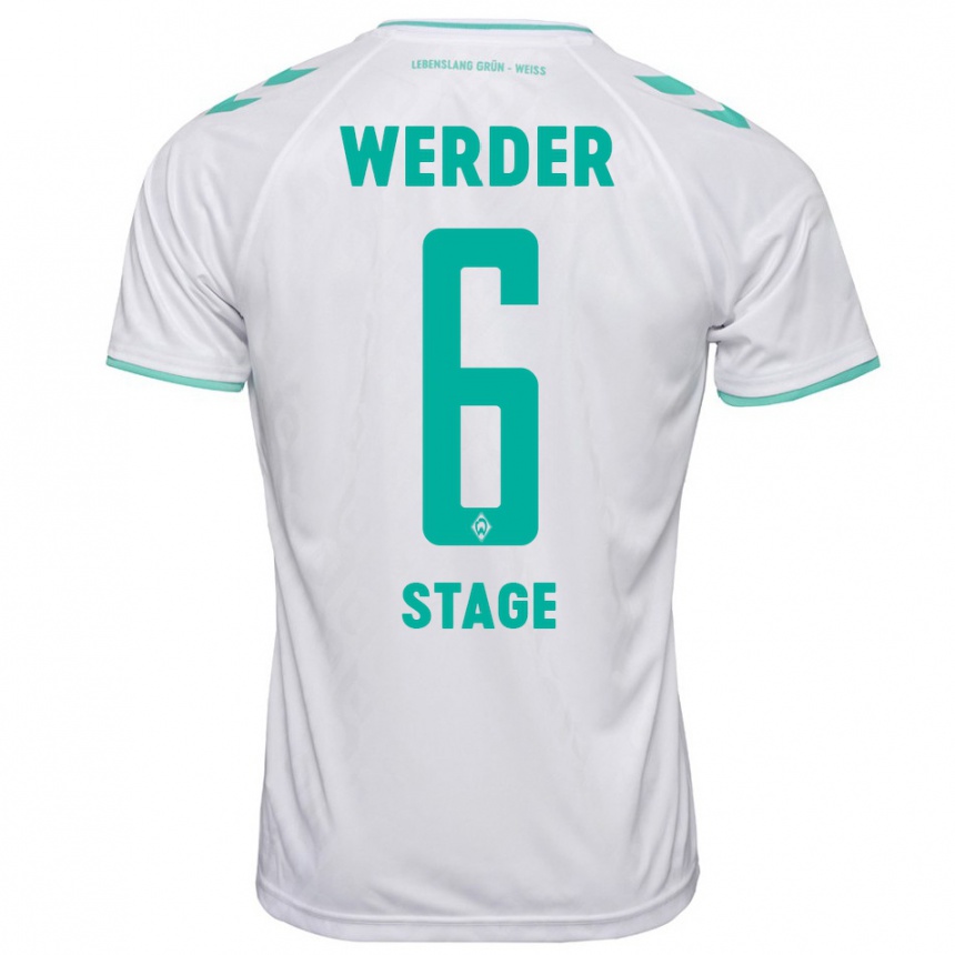 Kinder Fußball Jens Stage #6 Weiß Auswärtstrikot Trikot 2023/24 T-Shirt Luxemburg
