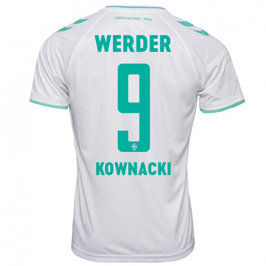 Kinder Fußball Dawid Kownacki #9 Weiß Auswärtstrikot Trikot 2023/24 T-Shirt Luxemburg