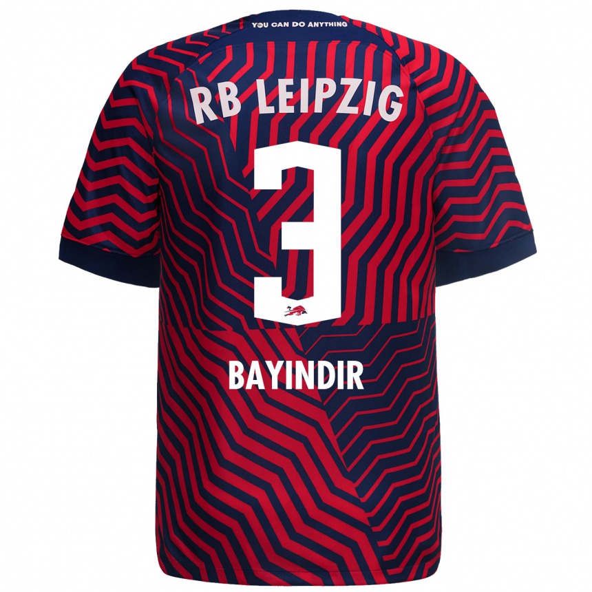Kinder Fußball Vincent Bayindir #3 Blau Rot Auswärtstrikot Trikot 2023/24 T-Shirt Luxemburg