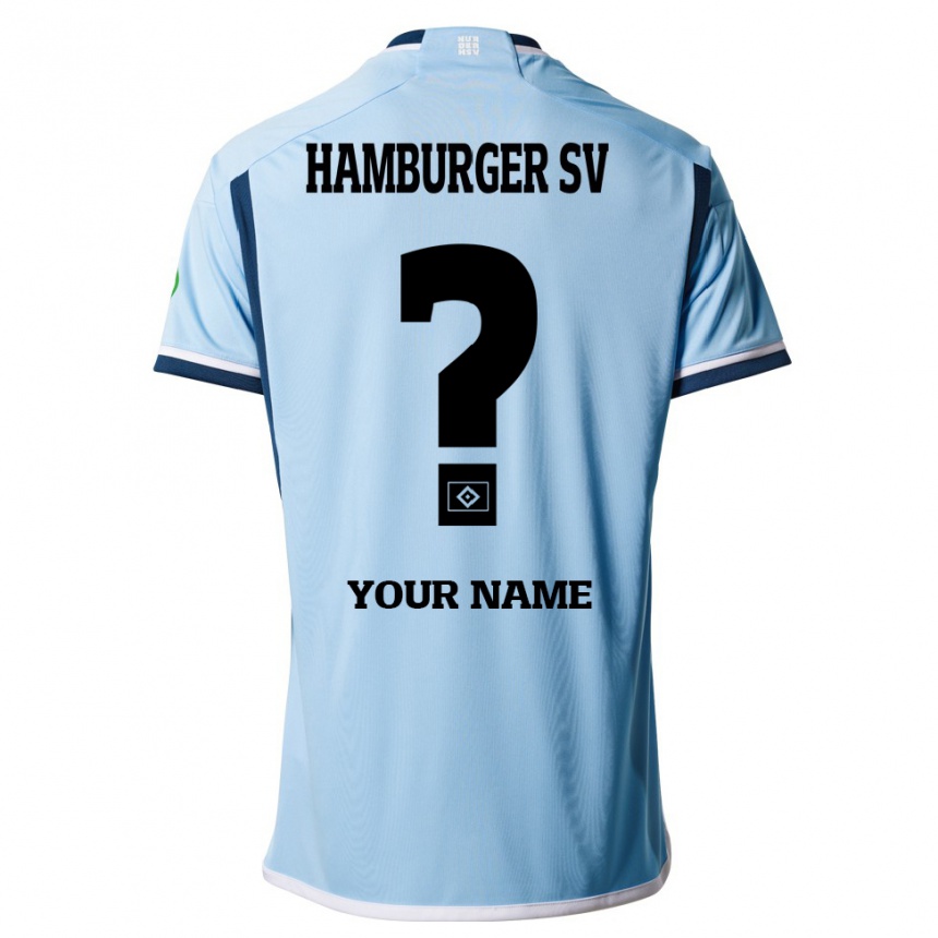 Kinder Fußball Ihren Namen #0 Blau Auswärtstrikot Trikot 2023/24 T-Shirt Luxemburg