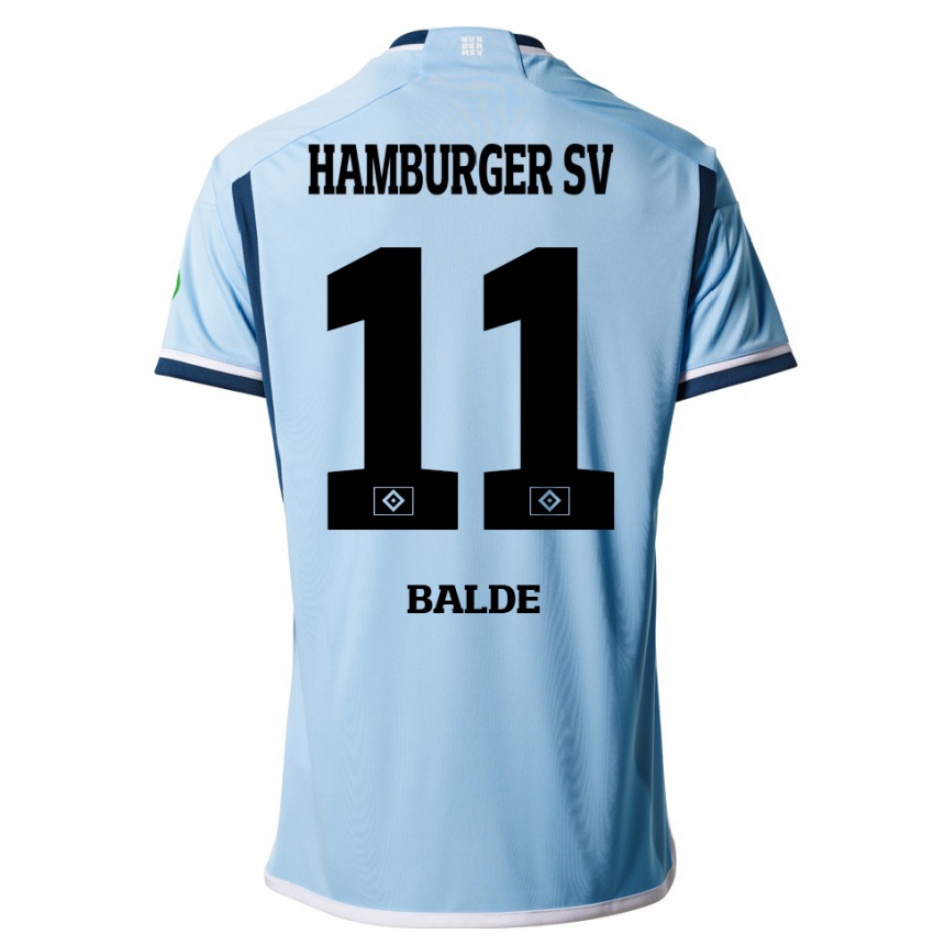 Kinder Fußball Fabio Baldé #11 Blau Auswärtstrikot Trikot 2023/24 T-Shirt Luxemburg