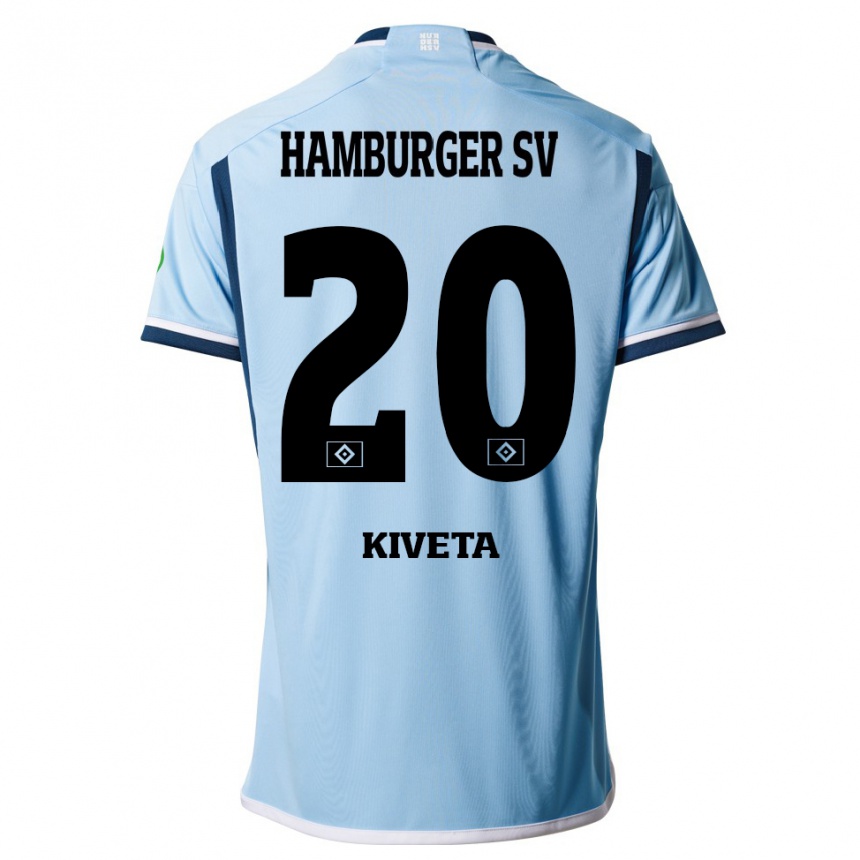 Kinder Fußball Glory Kiveta #20 Blau Auswärtstrikot Trikot 2023/24 T-Shirt Luxemburg