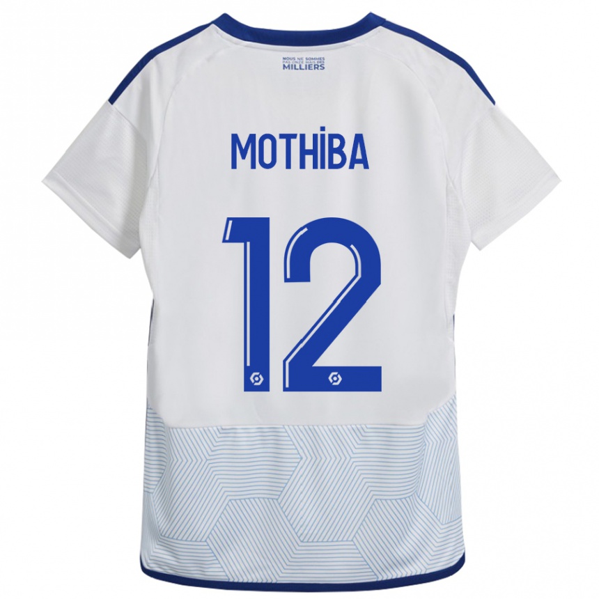 Kinder Fußball Lebo Mothiba #12 Weiß Auswärtstrikot Trikot 2023/24 T-Shirt Luxemburg