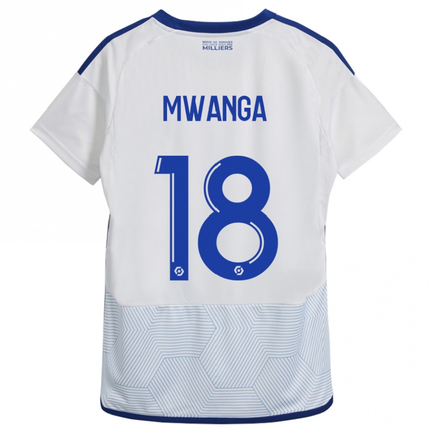 Kinder Fußball Junior Mwanga #18 Weiß Auswärtstrikot Trikot 2023/24 T-Shirt Luxemburg