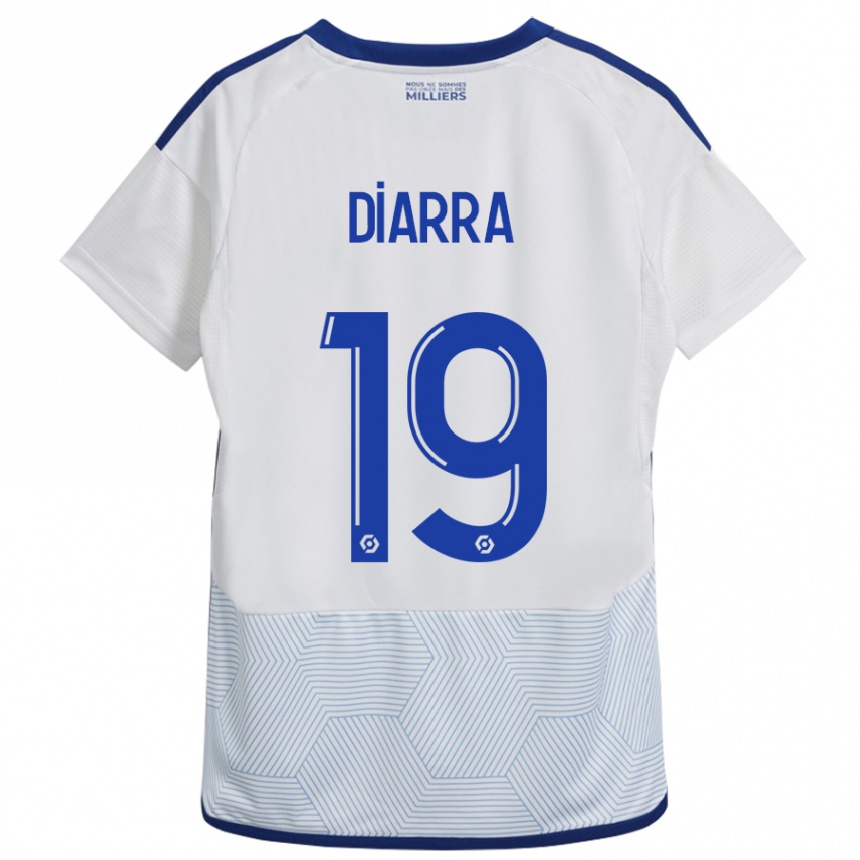 Kinder Fußball Habib Diarra #19 Weiß Auswärtstrikot Trikot 2023/24 T-Shirt Luxemburg
