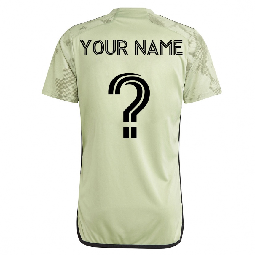Kinder Fußball Ihren Namen #0 Grün Auswärtstrikot Trikot 2023/24 T-Shirt Luxemburg