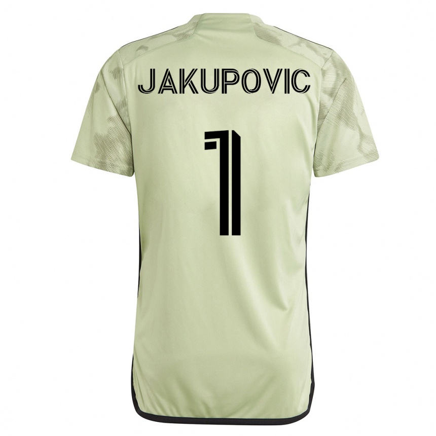 Kinder Fußball Eldin Jakupović #1 Grün Auswärtstrikot Trikot 2023/24 T-Shirt Luxemburg