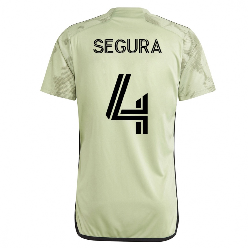 Kinder Fußball Eddie Segura #4 Grün Auswärtstrikot Trikot 2023/24 T-Shirt Luxemburg