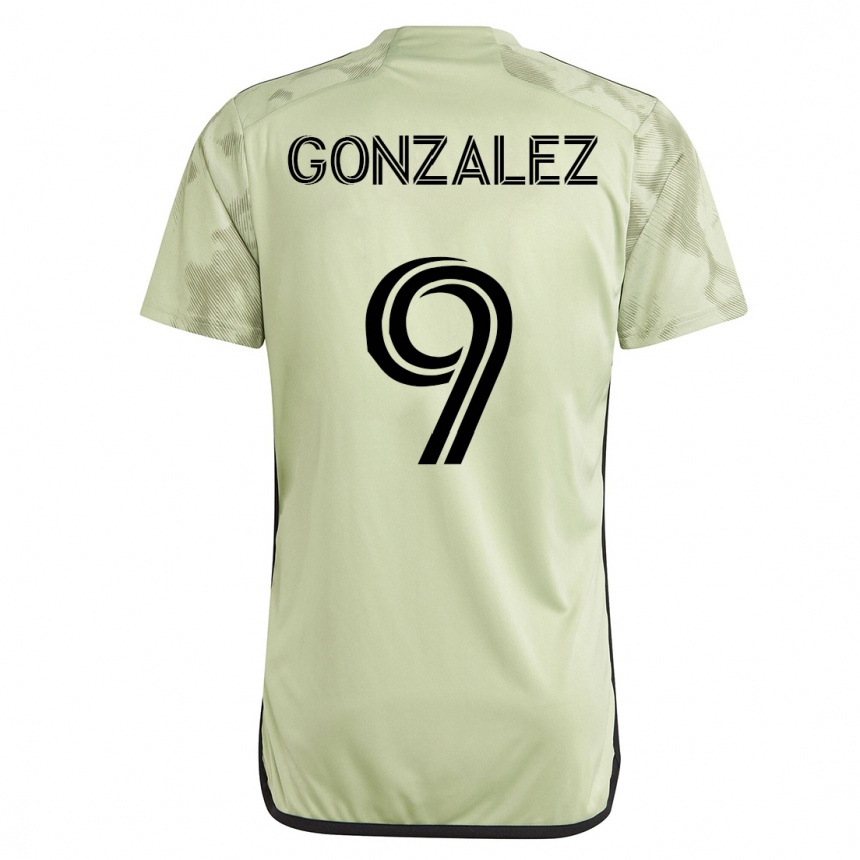 Kinder Fußball Mario González #9 Grün Auswärtstrikot Trikot 2023/24 T-Shirt Luxemburg