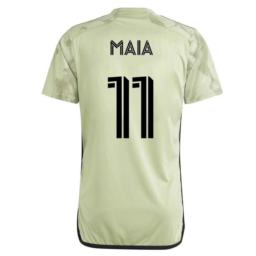 Kinder Fußball Matheus Maia #11 Grün Auswärtstrikot Trikot 2023/24 T-Shirt Luxemburg