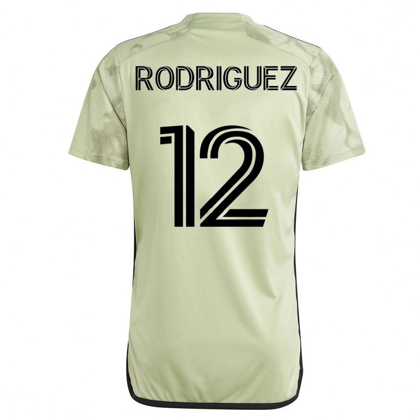 Kinder Fußball Jeremi Rodríguez #12 Grün Auswärtstrikot Trikot 2023/24 T-Shirt Luxemburg