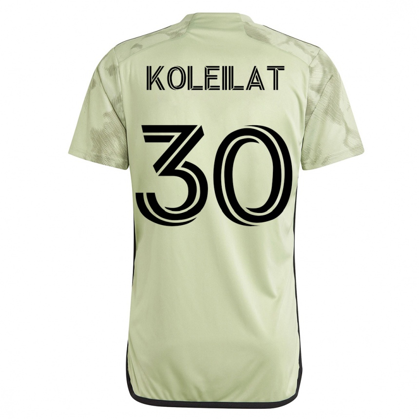 Kinder Fußball Jassem Koleilat #30 Grün Auswärtstrikot Trikot 2023/24 T-Shirt Luxemburg