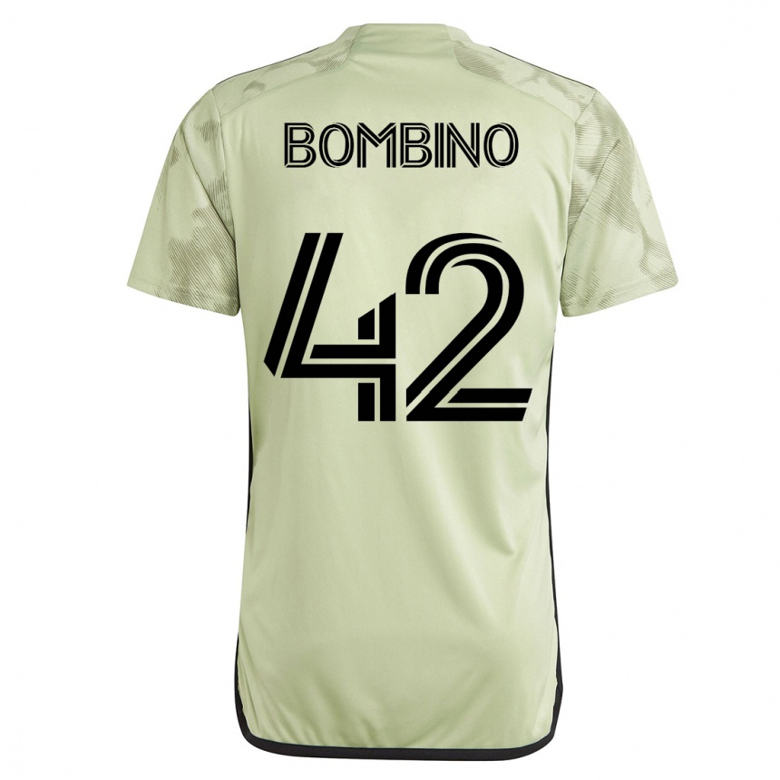 Kinder Fußball Luca Bombino #42 Grün Auswärtstrikot Trikot 2023/24 T-Shirt Luxemburg
