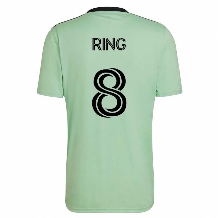 Kinder Fußball Alexander Ring #8 Hellgrün Auswärtstrikot Trikot 2023/24 T-Shirt Luxemburg