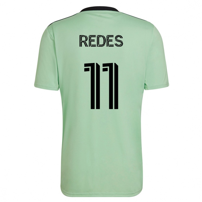 Kinder Fußball Rodney Redes #11 Hellgrün Auswärtstrikot Trikot 2023/24 T-Shirt Luxemburg