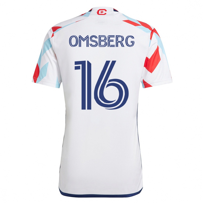 Kinder Fußball Wyatt Omsberg #16 Weiß Blau Auswärtstrikot Trikot 2023/24 T-Shirt Luxemburg
