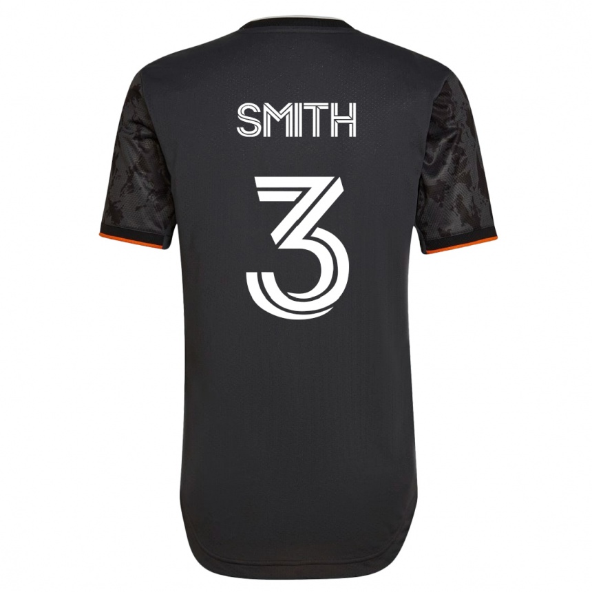 Kinder Fußball Brad Smith #3 Schwarz Auswärtstrikot Trikot 2023/24 T-Shirt Luxemburg