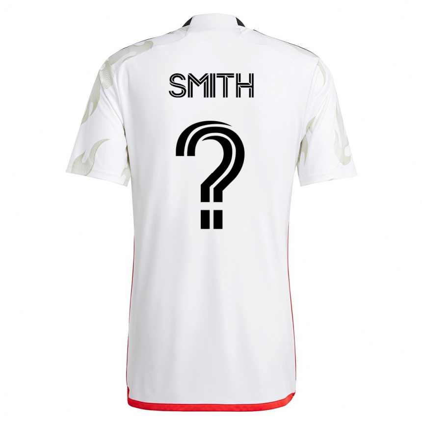 Kinder Fußball Collin Smith #0 Weiß Auswärtstrikot Trikot 2023/24 T-Shirt Luxemburg