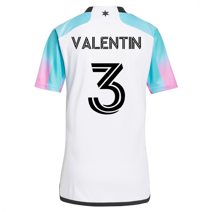 Kinder Fußball Zarek Valentin #3 Weiß Auswärtstrikot Trikot 2023/24 T-Shirt Luxemburg