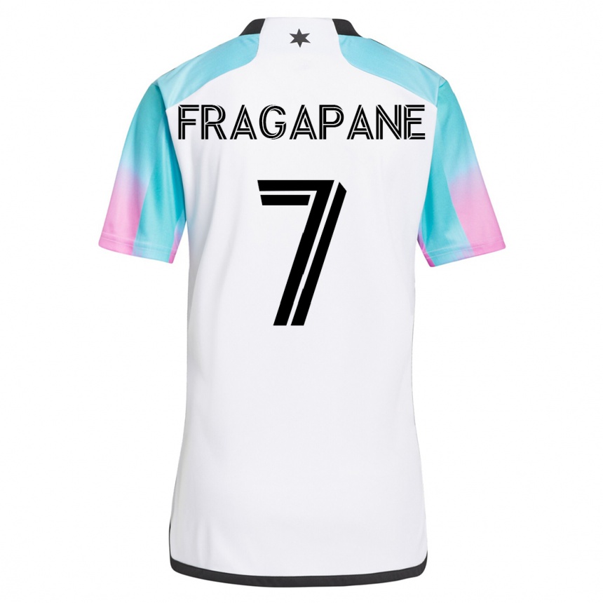 Kinder Fußball Franco Fragapane #7 Weiß Auswärtstrikot Trikot 2023/24 T-Shirt Luxemburg