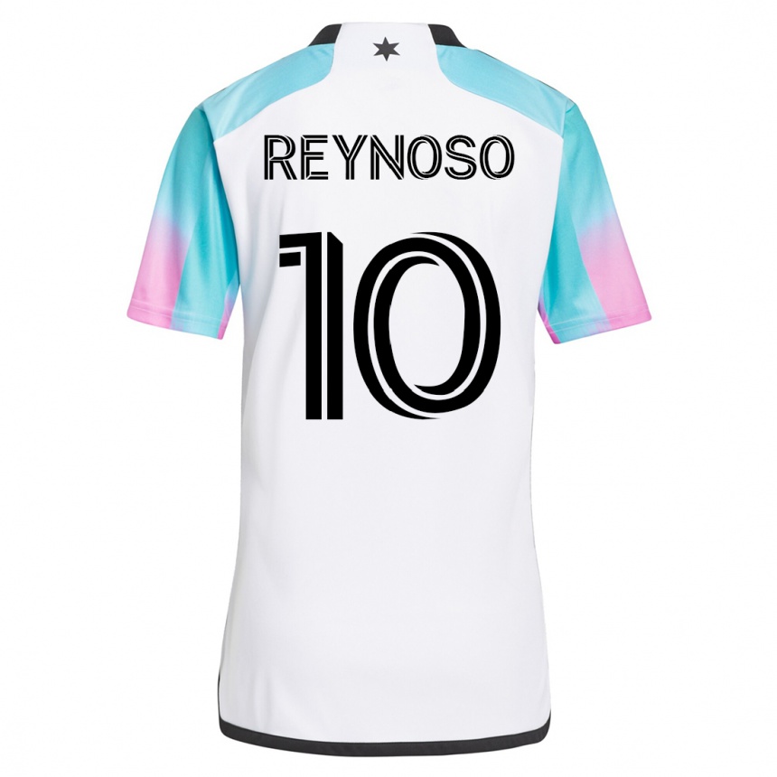 Kinder Fußball Emanuel Reynoso #10 Weiß Auswärtstrikot Trikot 2023/24 T-Shirt Luxemburg