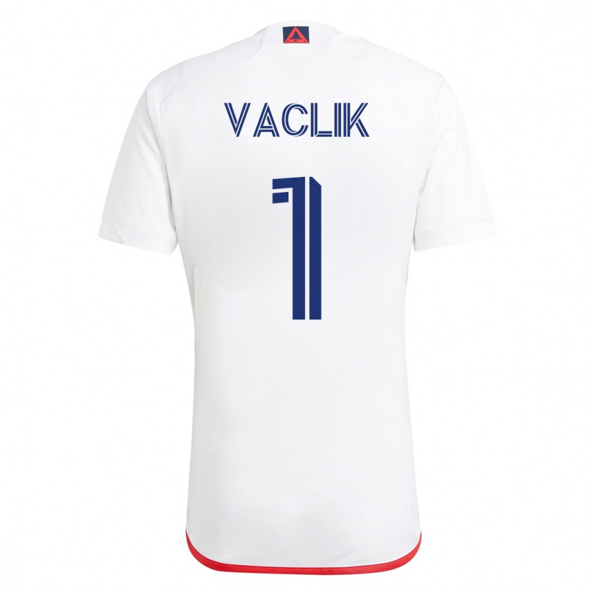 Kinder Fußball Tomas Vaclik #1 Weiß Rot Auswärtstrikot Trikot 2023/24 T-Shirt Luxemburg