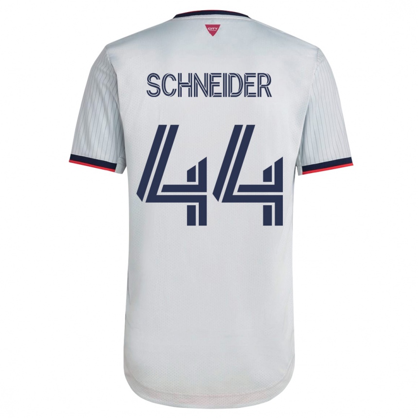 Kinder Fußball Max Schneider #44 Weiß Auswärtstrikot Trikot 2023/24 T-Shirt Luxemburg
