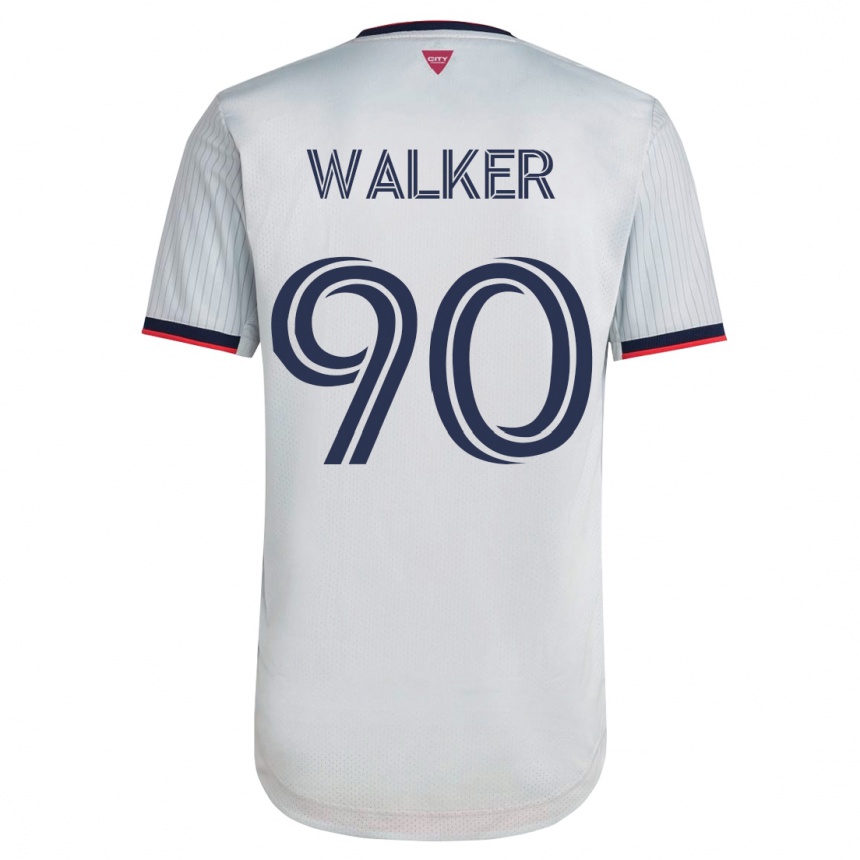 Kinder Fußball Eric Walker #90 Weiß Auswärtstrikot Trikot 2023/24 T-Shirt Luxemburg