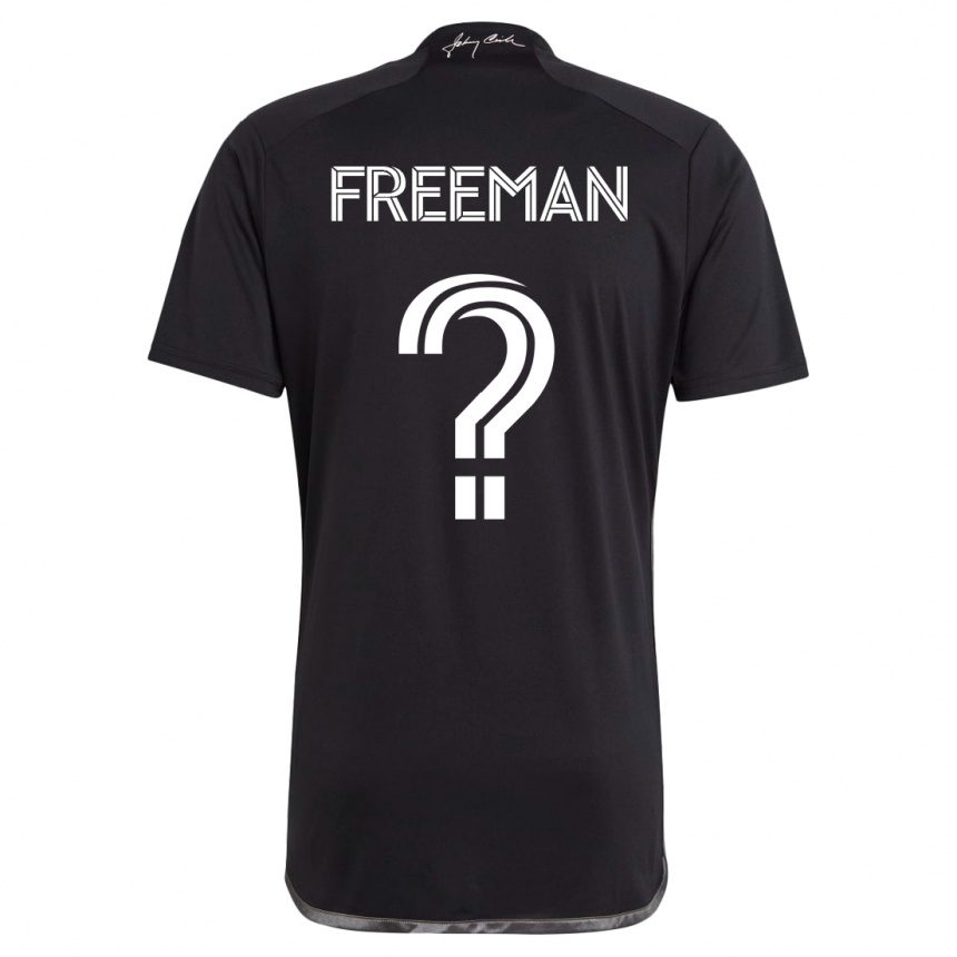 Kinder Fußball Tyler Freeman #0 Schwarz Auswärtstrikot Trikot 2023/24 T-Shirt Luxemburg