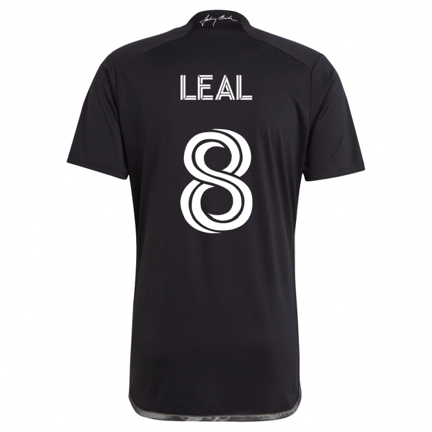 Kinder Fußball Randall Leal #8 Schwarz Auswärtstrikot Trikot 2023/24 T-Shirt Luxemburg
