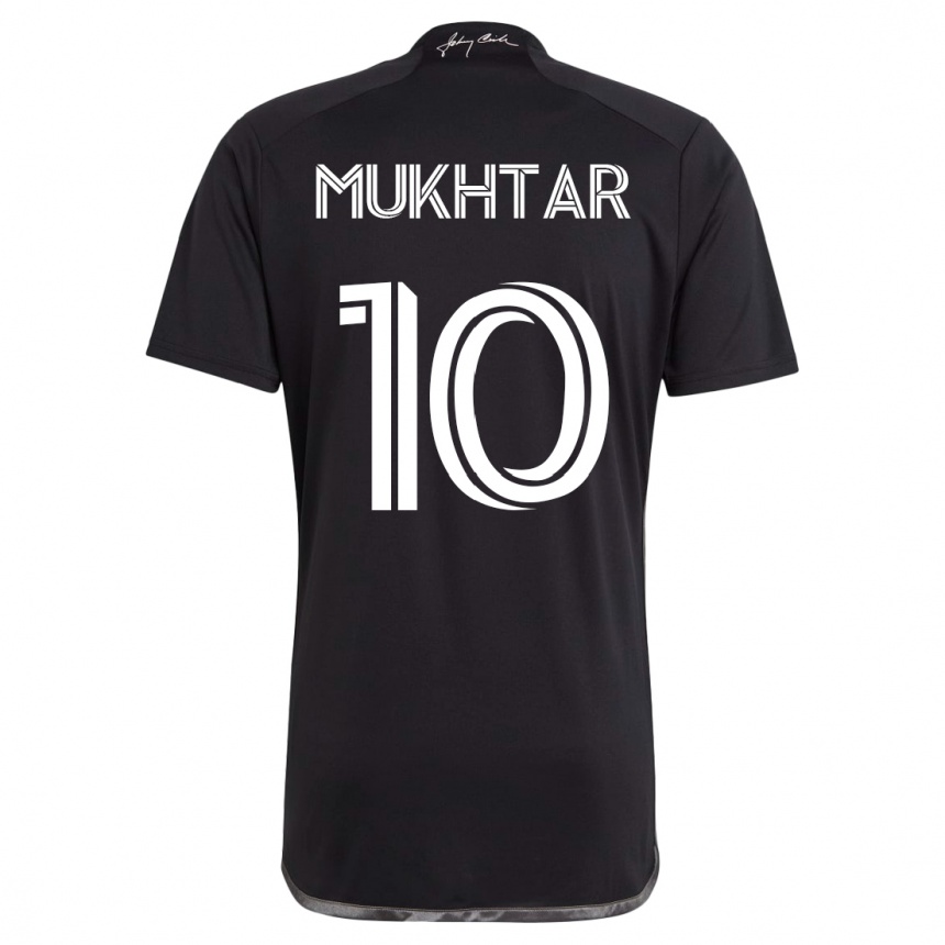 Kinder Fußball Hany Mukhtar #10 Schwarz Auswärtstrikot Trikot 2023/24 T-Shirt Luxemburg