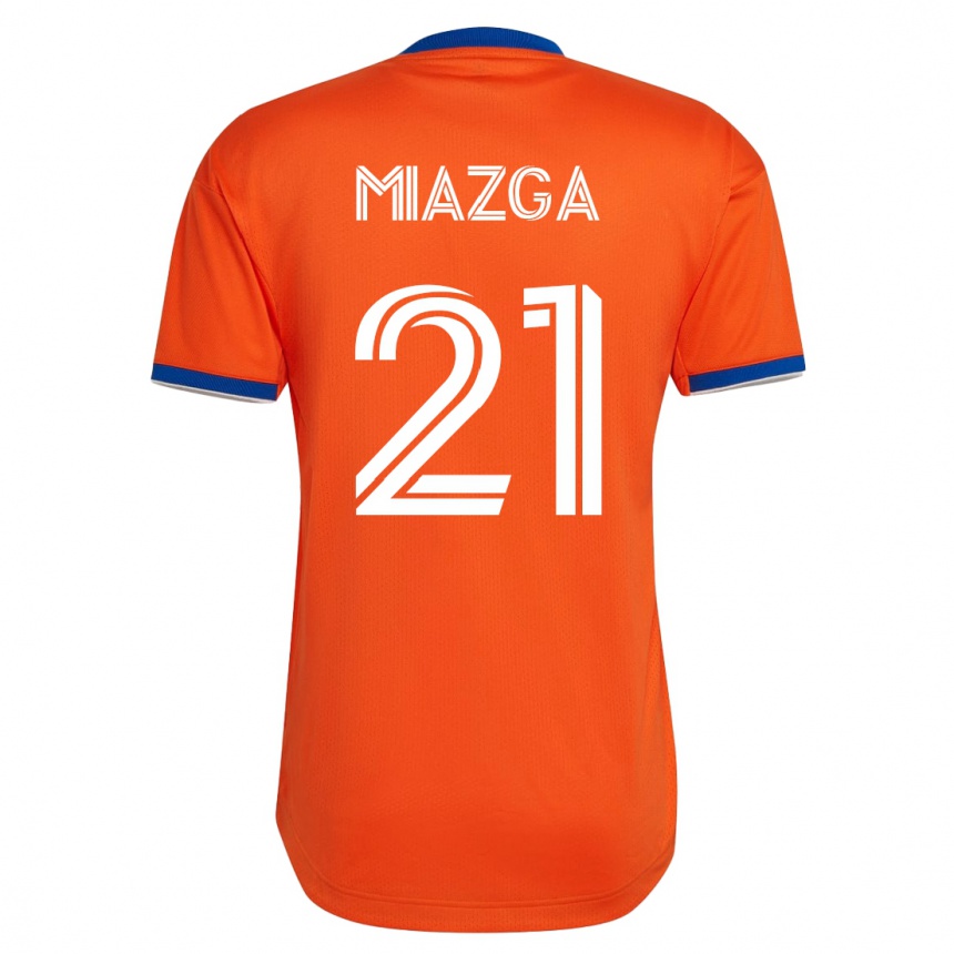 Kinder Fußball Matt Miazga #21 Weiß Auswärtstrikot Trikot 2023/24 T-Shirt Luxemburg