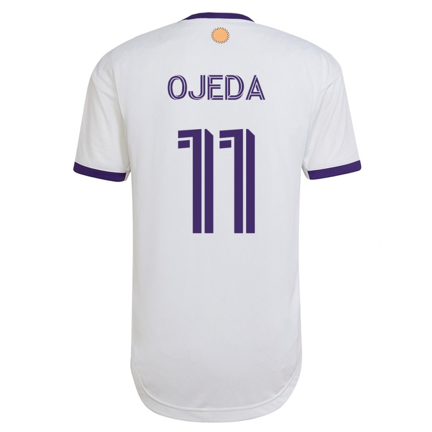 Kinder Fußball Martín Ojeda #11 Weiß Auswärtstrikot Trikot 2023/24 T-Shirt Luxemburg