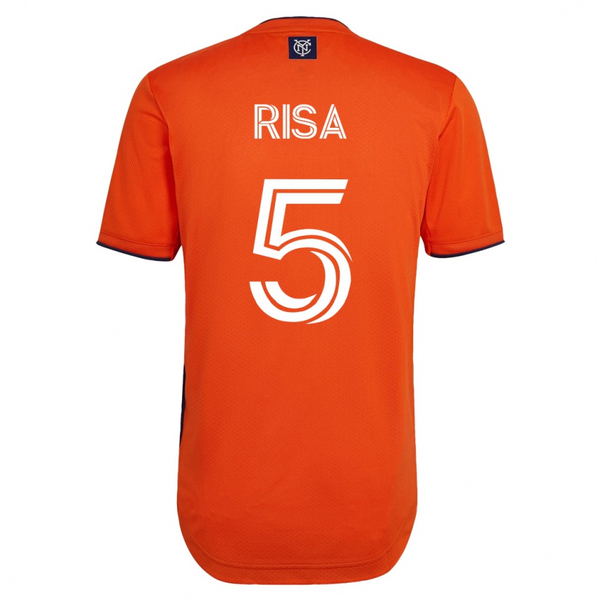 Kinder Fußball Birk Risa #5 Schwarz Auswärtstrikot Trikot 2023/24 T-Shirt Luxemburg