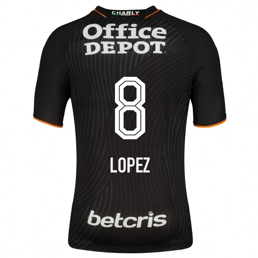 Kinder Fußball Javier Eduardo López #8 Schwarz Auswärtstrikot Trikot 2023/24 T-Shirt Luxemburg