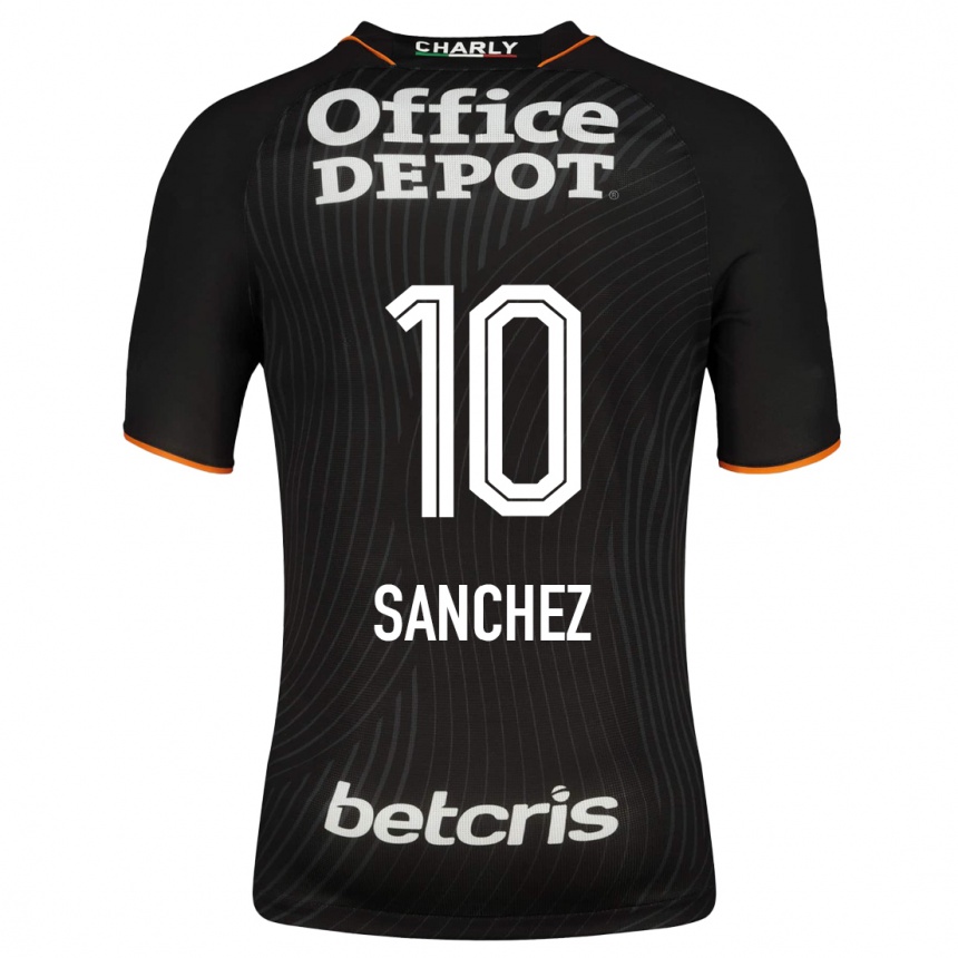 Kinder Fußball Érick Sánchez #10 Schwarz Auswärtstrikot Trikot 2023/24 T-Shirt Luxemburg