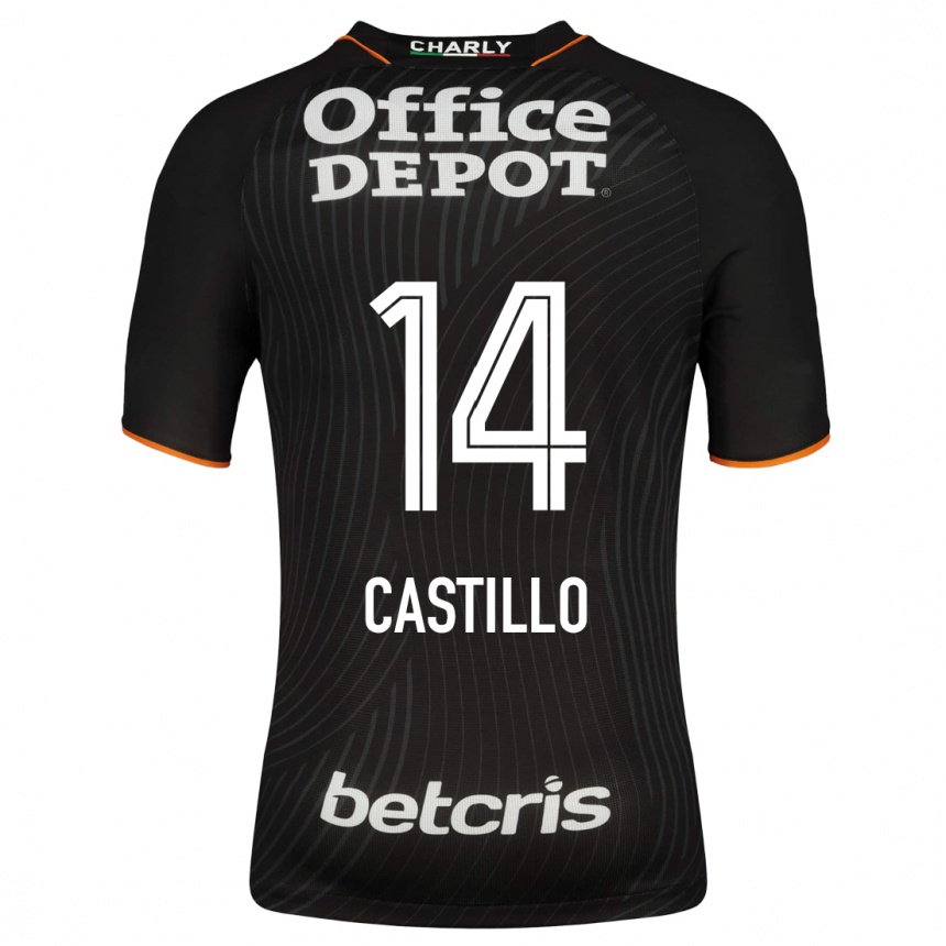 Kinder Fußball José Castillo #14 Schwarz Auswärtstrikot Trikot 2023/24 T-Shirt Luxemburg