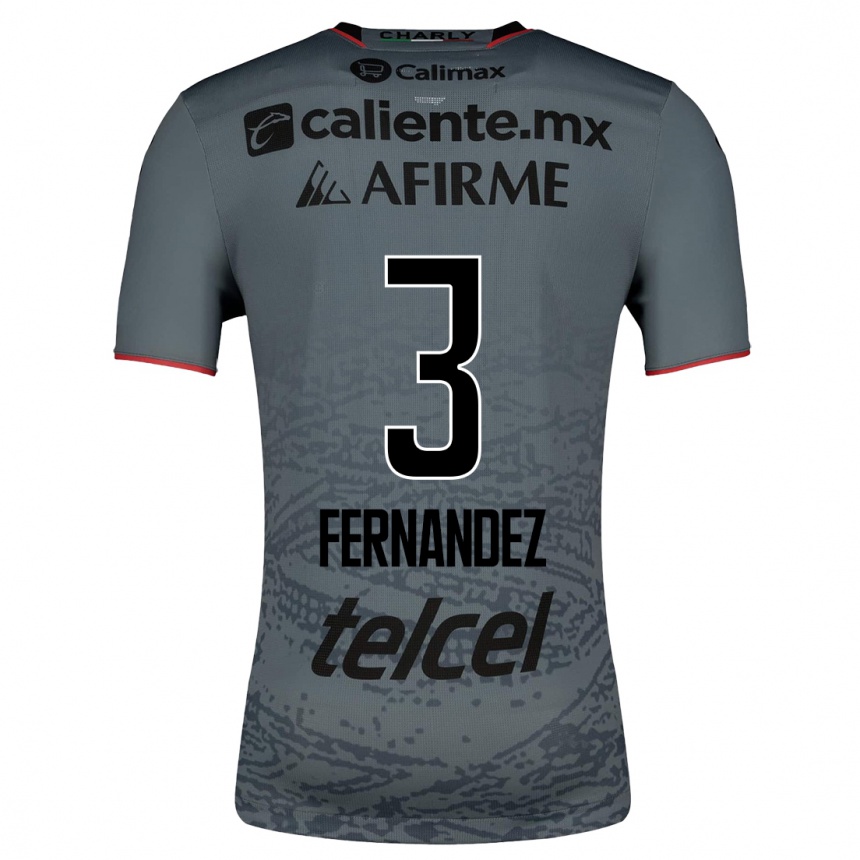Kinder Fußball Rafael Fernández #3 Grau Auswärtstrikot Trikot 2023/24 T-Shirt Luxemburg