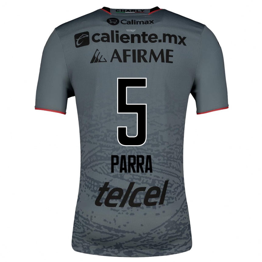 Kinder Fußball Rodrigo Parra #5 Grau Auswärtstrikot Trikot 2023/24 T-Shirt Luxemburg