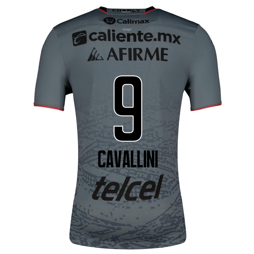 Kinder Fußball Lucas Cavallini #9 Grau Auswärtstrikot Trikot 2023/24 T-Shirt Luxemburg