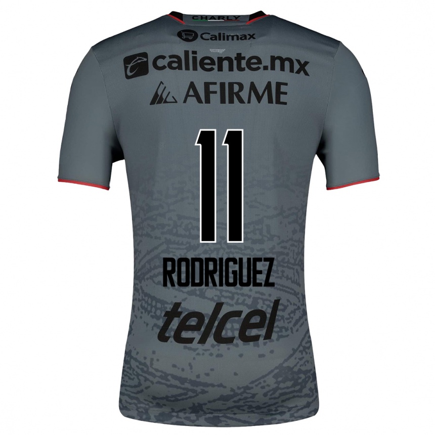 Kinder Fußball Lucas Rodríguez #11 Grau Auswärtstrikot Trikot 2023/24 T-Shirt Luxemburg