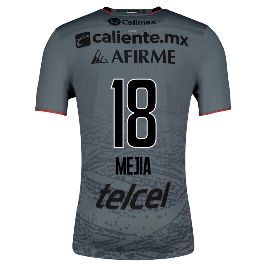 Kinder Fußball Aarón Mejía #18 Grau Auswärtstrikot Trikot 2023/24 T-Shirt Luxemburg