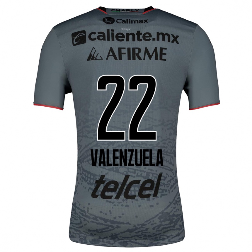 Kinder Fußball Carlos Valenzuela #22 Grau Auswärtstrikot Trikot 2023/24 T-Shirt Luxemburg