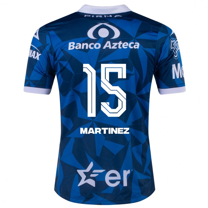 Kinder Fußball Guillermo Martínez #15 Blau Auswärtstrikot Trikot 2023/24 T-Shirt Luxemburg