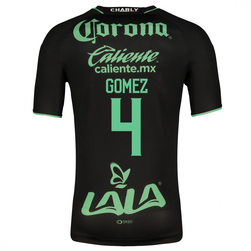 Kinder Fußball Alejandro Gómez #4 Schwarz Auswärtstrikot Trikot 2023/24 T-Shirt Luxemburg