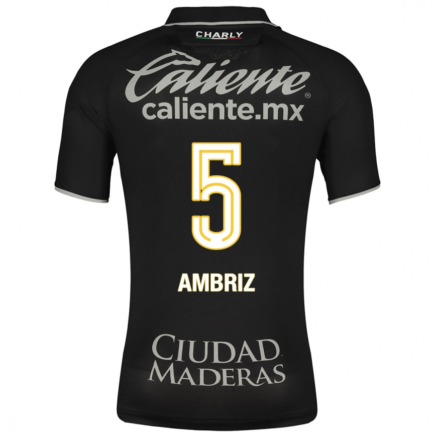 Kinder Fußball Fidel Ambríz #5 Schwarz Auswärtstrikot Trikot 2023/24 T-Shirt Luxemburg