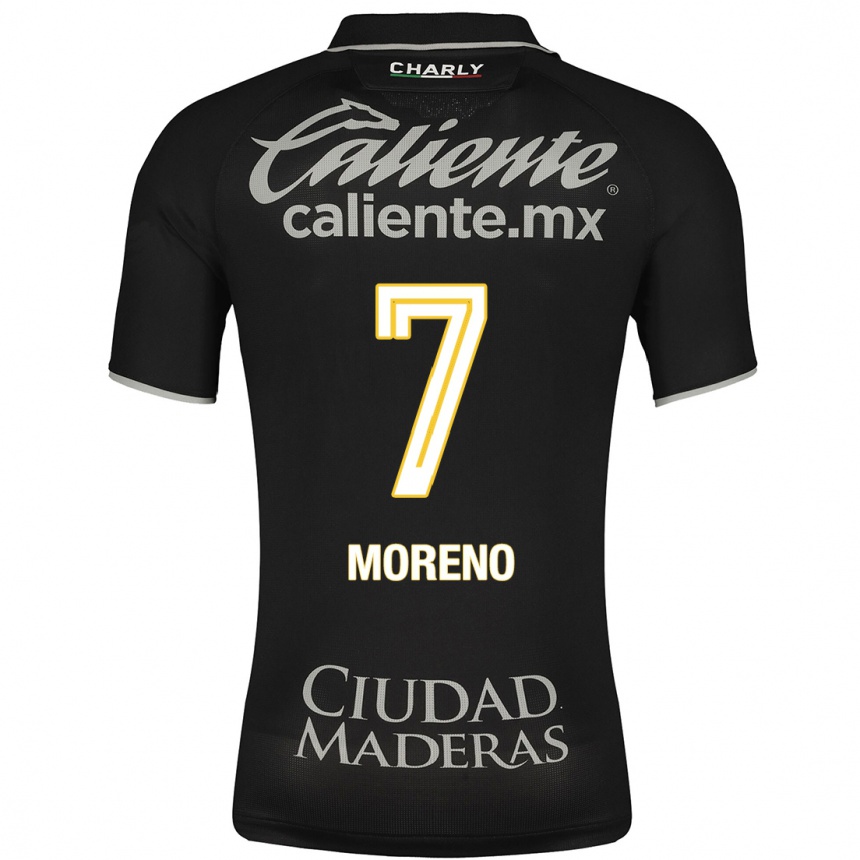 Kinder Fußball Iván Moreno #7 Schwarz Auswärtstrikot Trikot 2023/24 T-Shirt Luxemburg