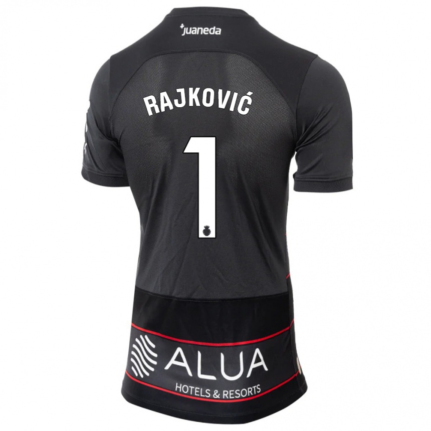 Kinder Fußball Predrag Rajkovic #1 Schwarz Auswärtstrikot Trikot 2023/24 T-Shirt Luxemburg
