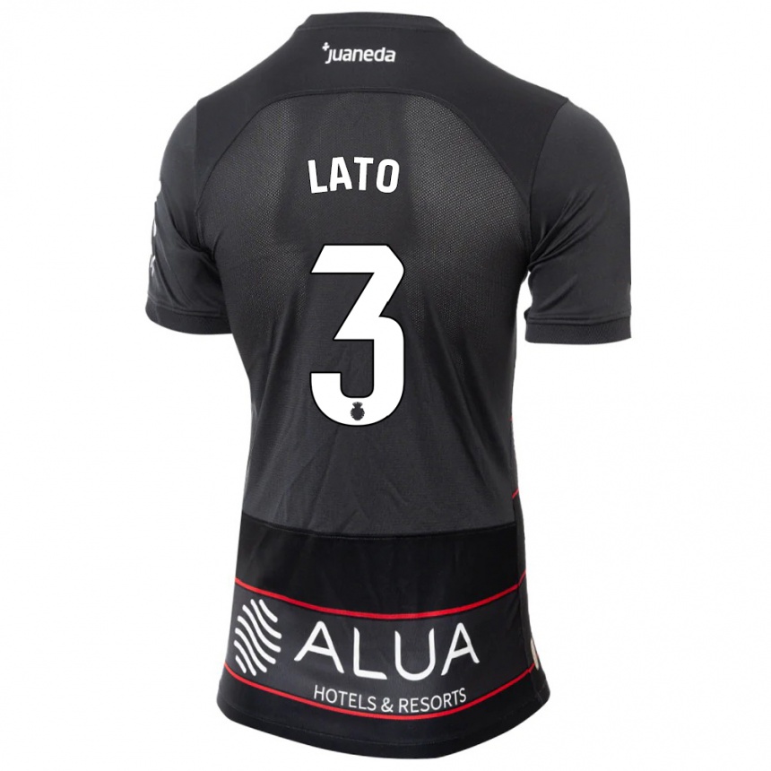 Kinder Fußball Toni Lato #3 Schwarz Auswärtstrikot Trikot 2023/24 T-Shirt Luxemburg
